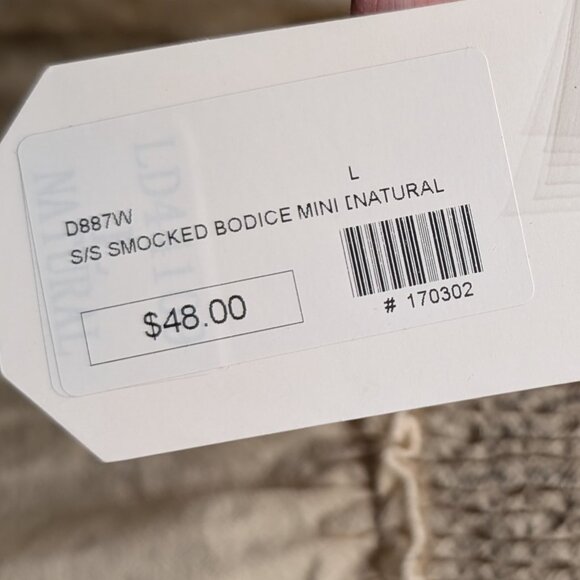 Cream Puff Sleeve Dress Size Large NWT - Picture 5 of 10